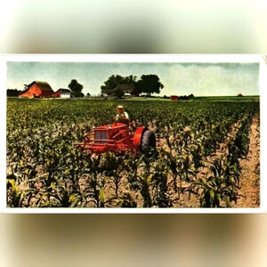 "WC" TRACTOR AND CULTIVATOR - Vintage Postcard